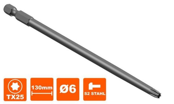 Bit 130 mm Torx Tx-25 Antrieb