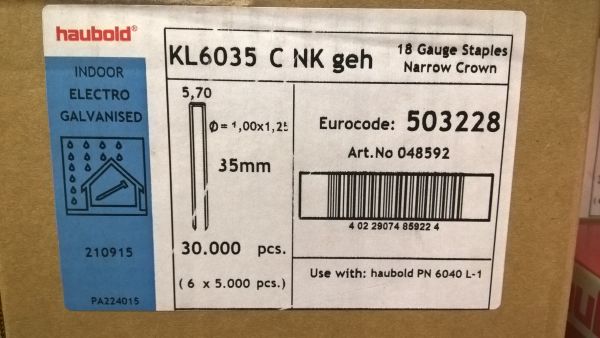 Haubold Klammern KL 6035 CNK/H - 5000 Stück