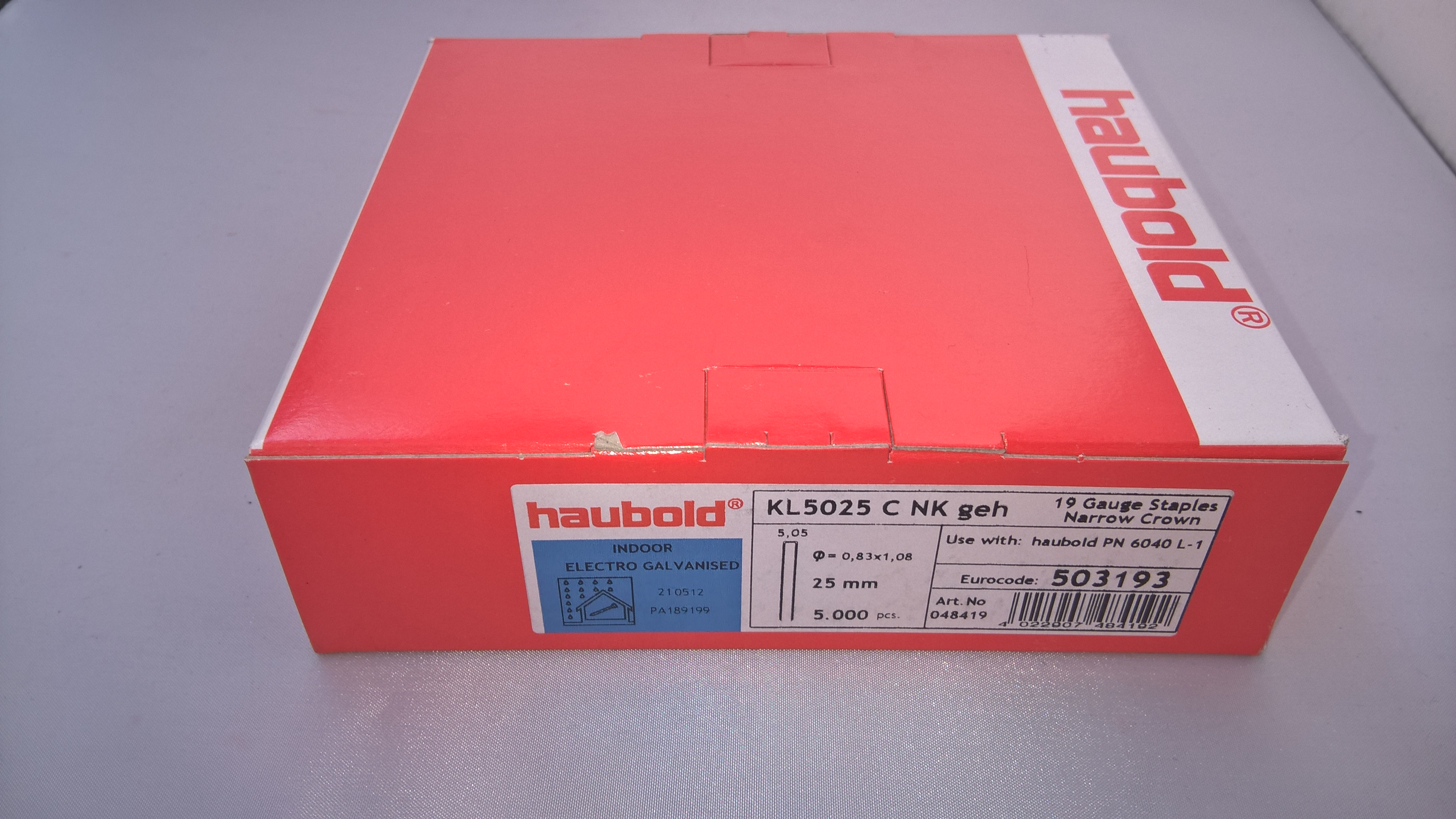 Haubold Klammern KG 750 CNK/H - 5400 Stück   Online-Shop für  Befestigungsmittel und Zubehör